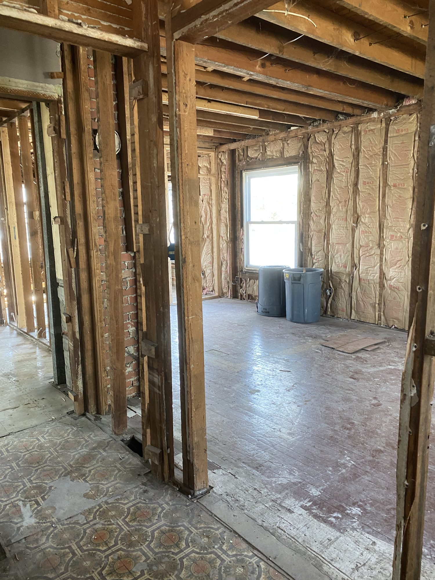 The remodel in progress