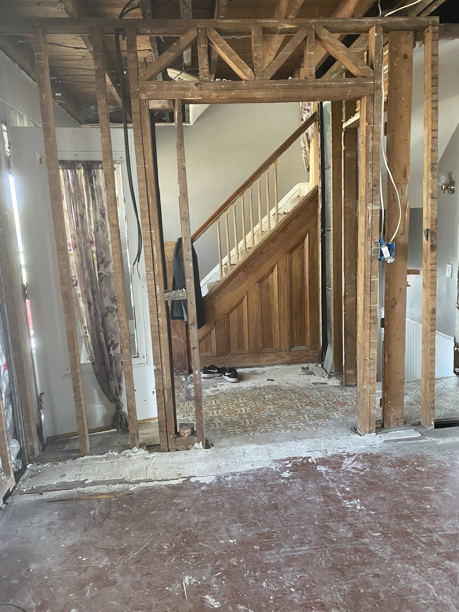 The remodel in progress