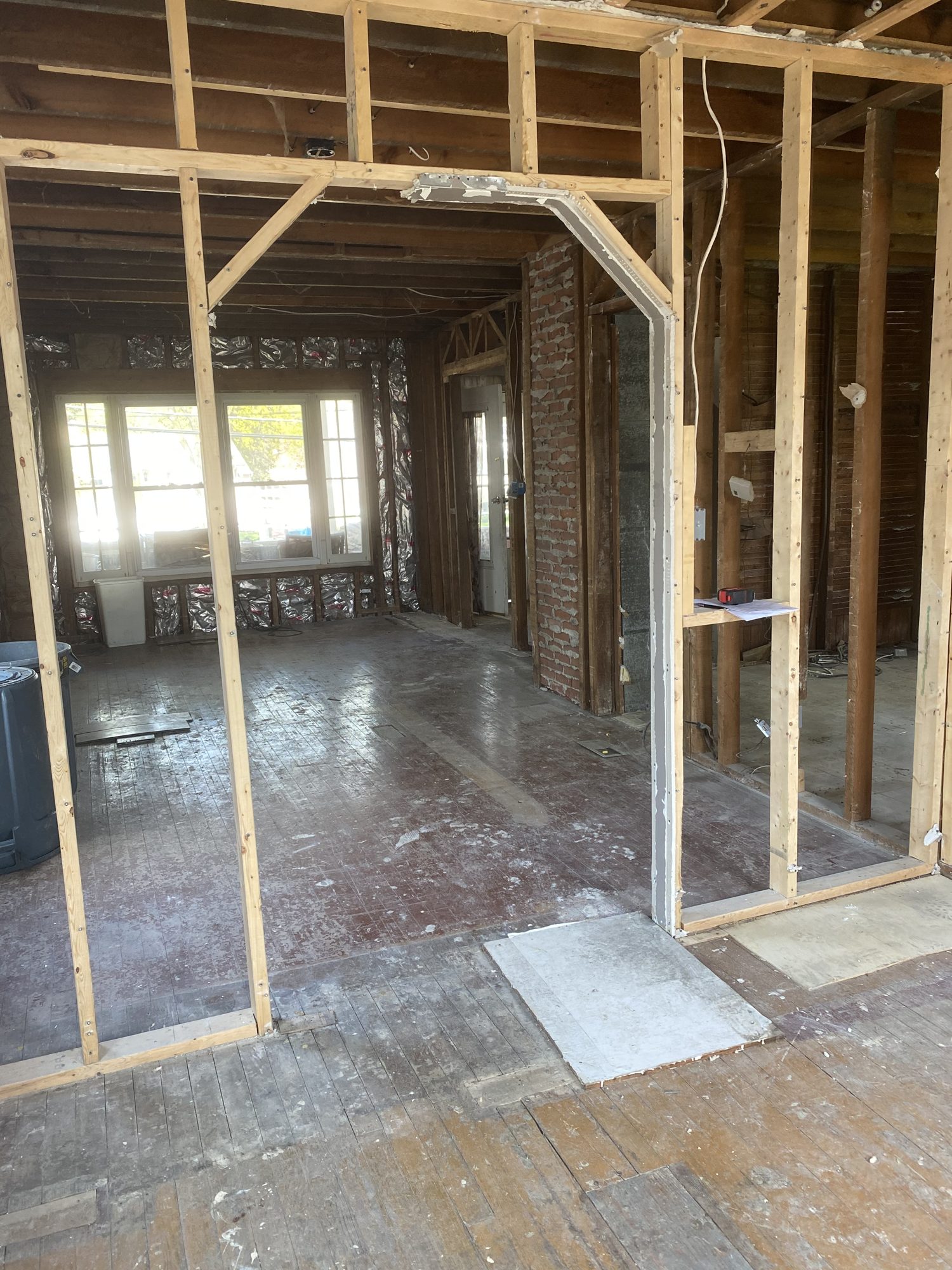 The remodel in progress