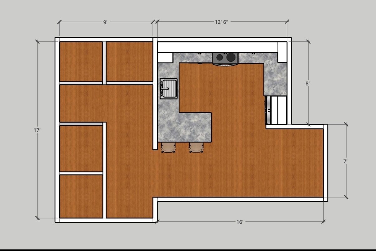 The remodel in progress