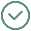 Green checkmark inside a circle indicating confirmation or success.