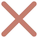 Brown X-shaped close or delete icon on white background.