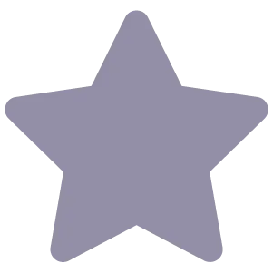 Solid five-pointed star in muted purple color on white background.