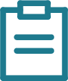 Icon of a clipboard with three horizontal text lines representing notes or a list.