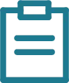 Icon of a clipboard with three horizontal text lines representing notes or a list.