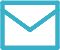 Blue envelope icon symbolizing email or message.