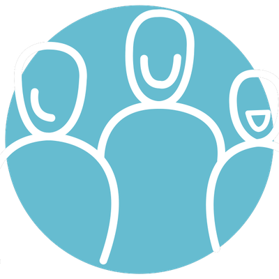 Relationships value icon - three people together