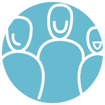 Relationships value icon - three people together