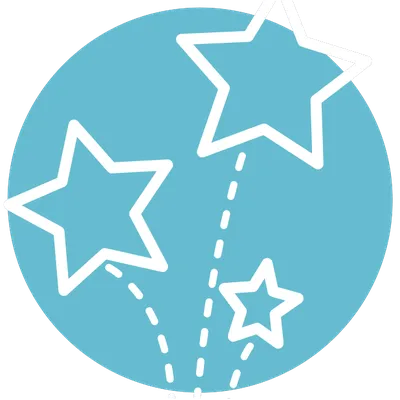 Joy value icon - shooting stars