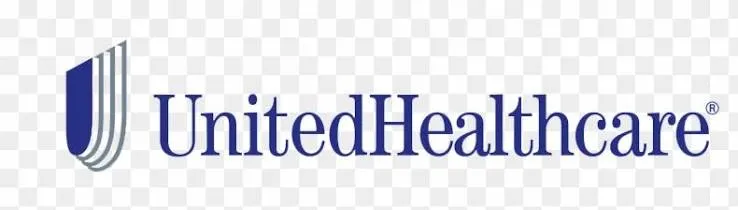 UnitedHealthcare company logo with blue stylized emblem and text.