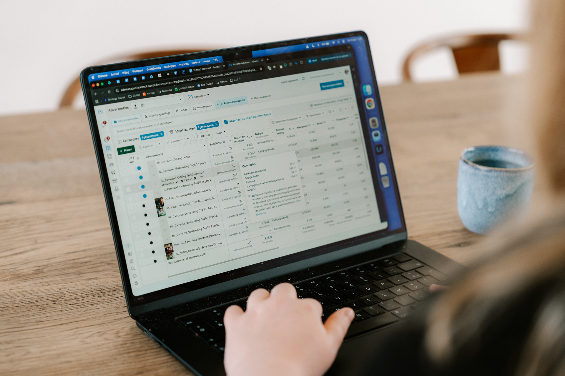 interface van meta ads manager