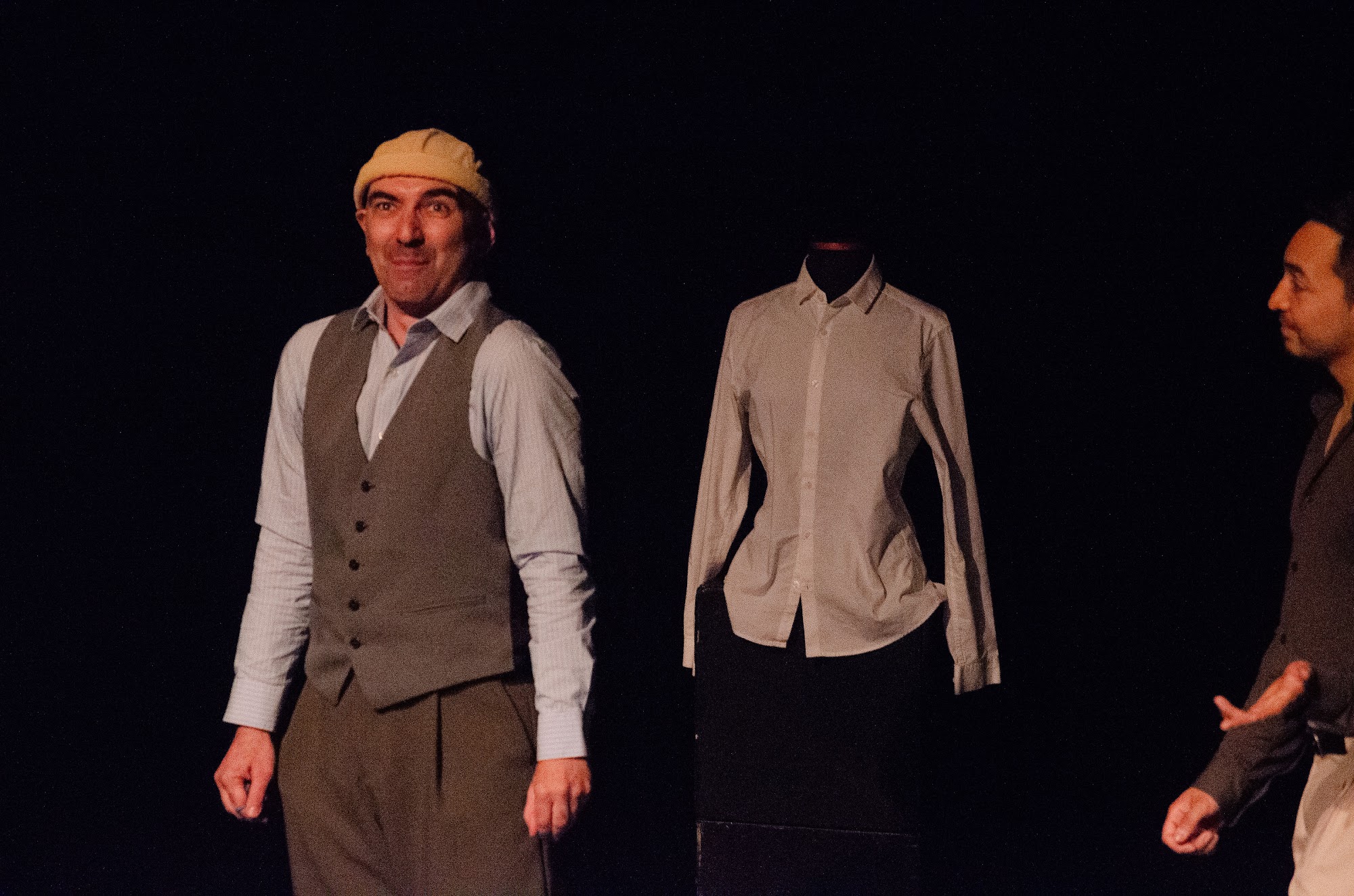 Daniel Galicia and Art Babayants in close embrace in Tango Entre Hombres at Montréal Fringe 2026.