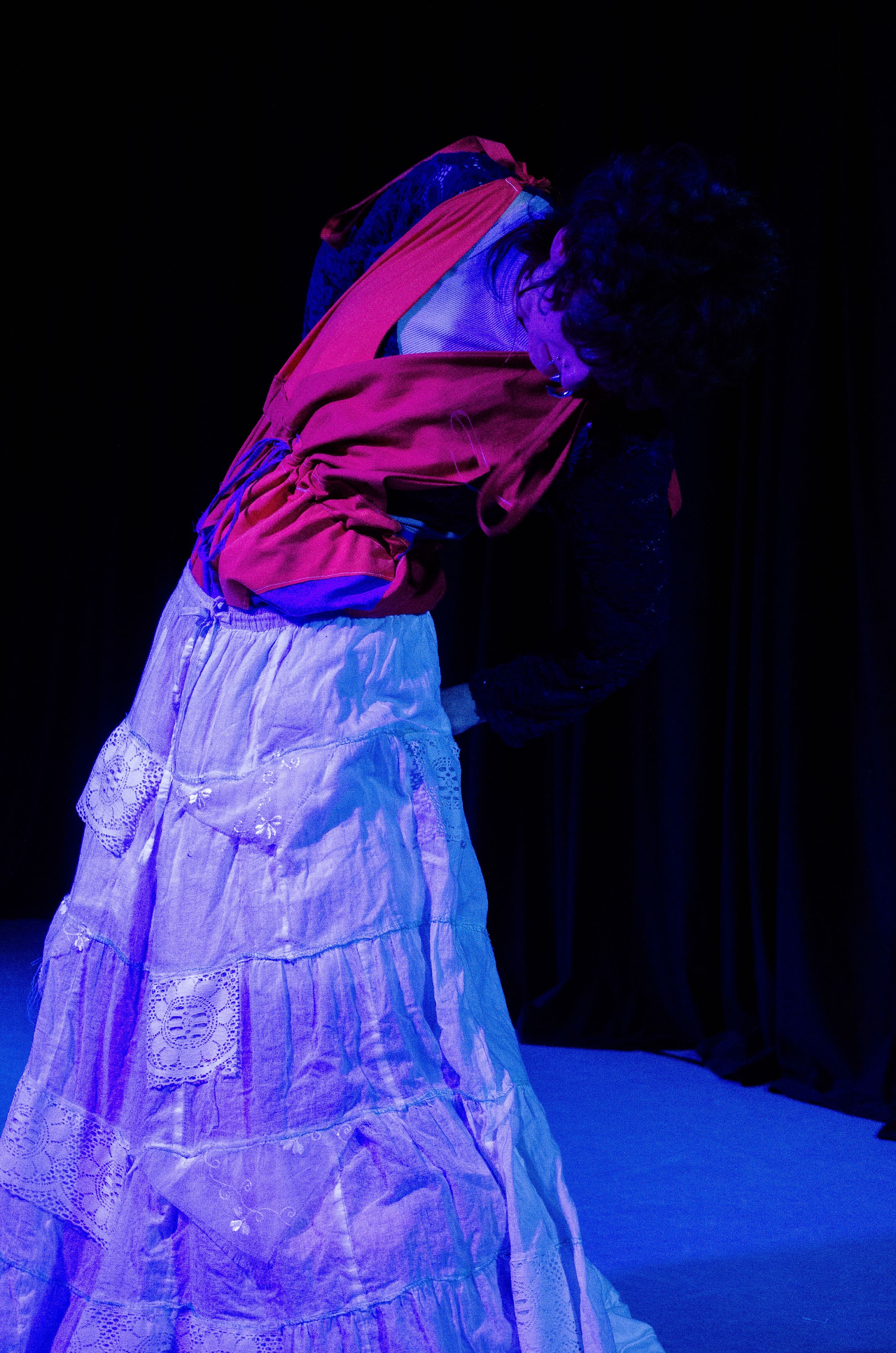 Marshall Kahente Diabo sheds the second layer in Dolycule, Montréal Fringe 2026.