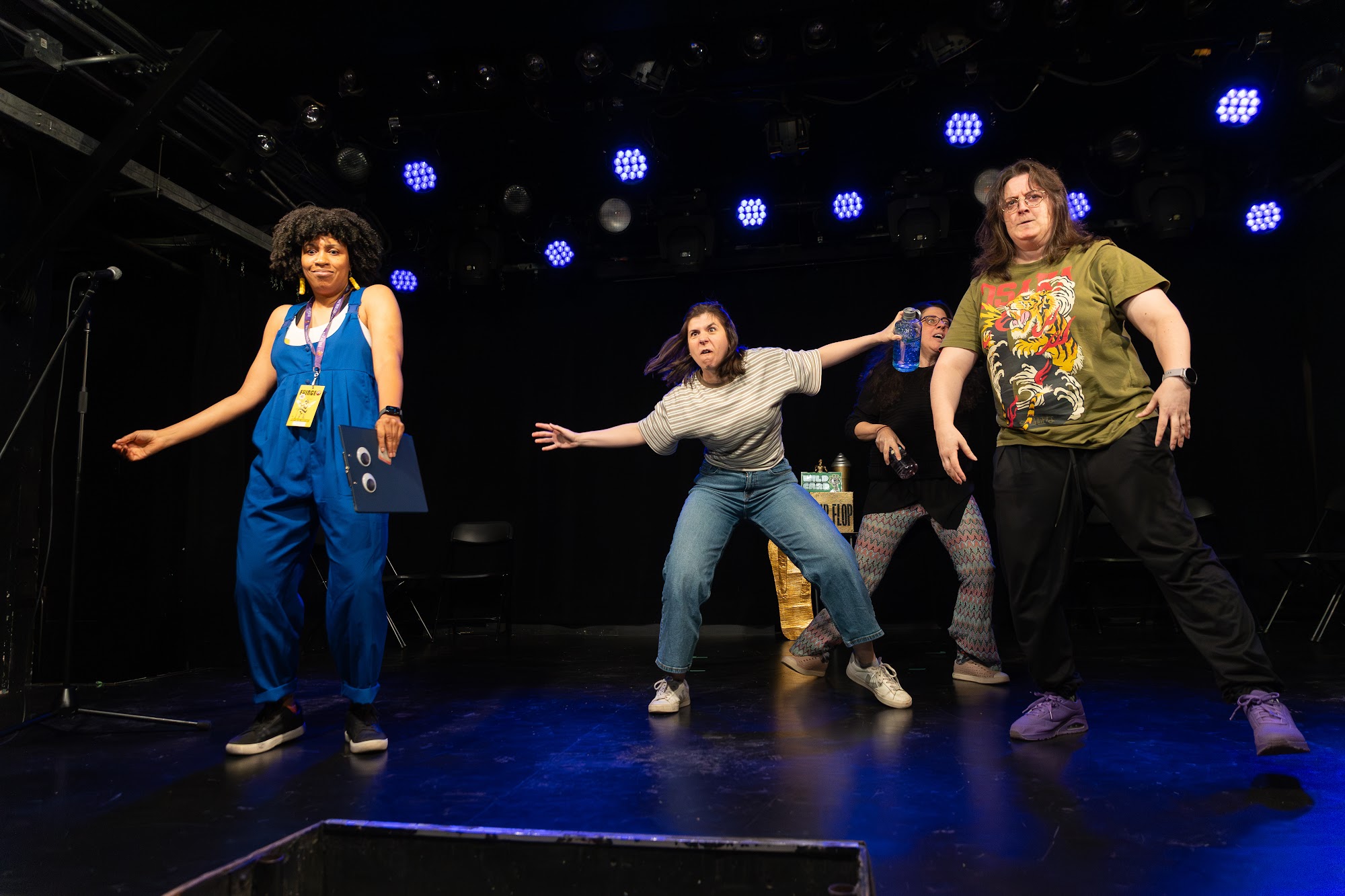 Host Shanthony Exum performing in Flip Flop at Petit Campus, Montréal Fringe 2026.