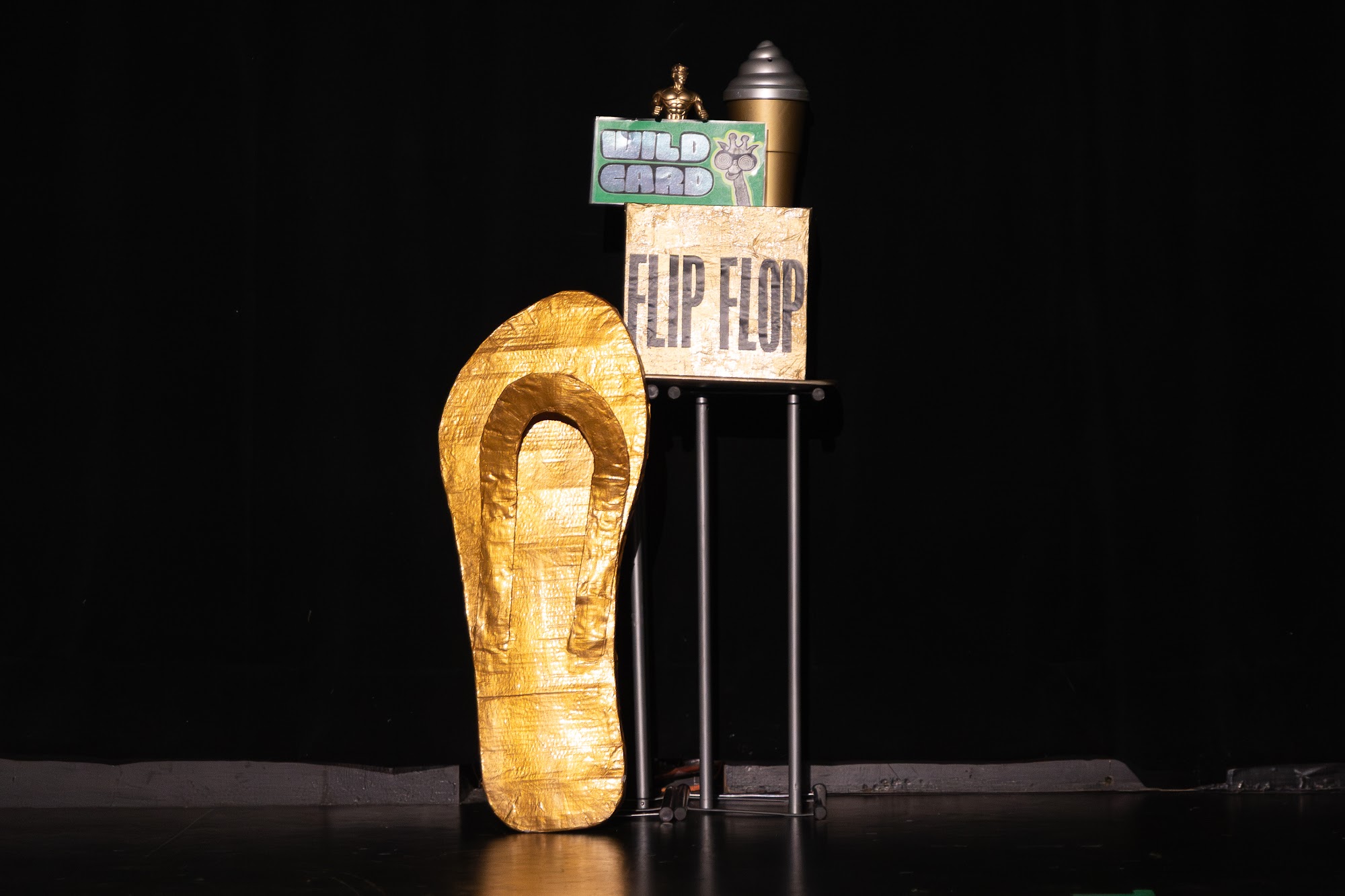 Flip Flop trophy at Petit Campus, Montréal Fringe 2026.