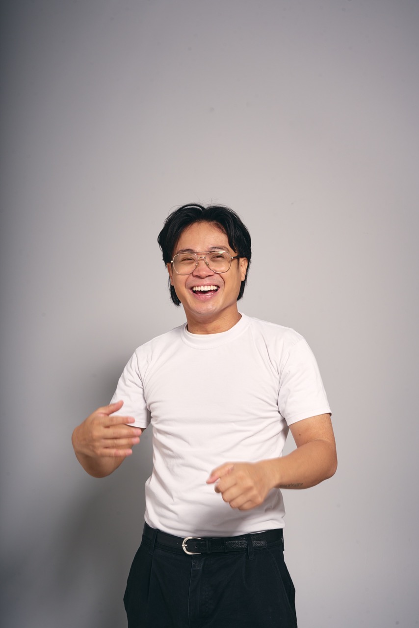 Ian "Esky" Escandor photographed for There's Nothing Funny About Social Work at PYT Fairfield, Sydney Fringe 2026.