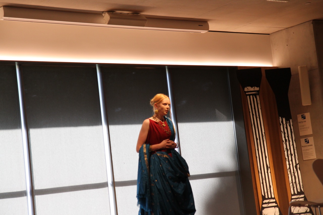 Finlay Mitchell as Haemon in Antigone at the Chau Chak Wing Museum, University of Sydney, 2026.