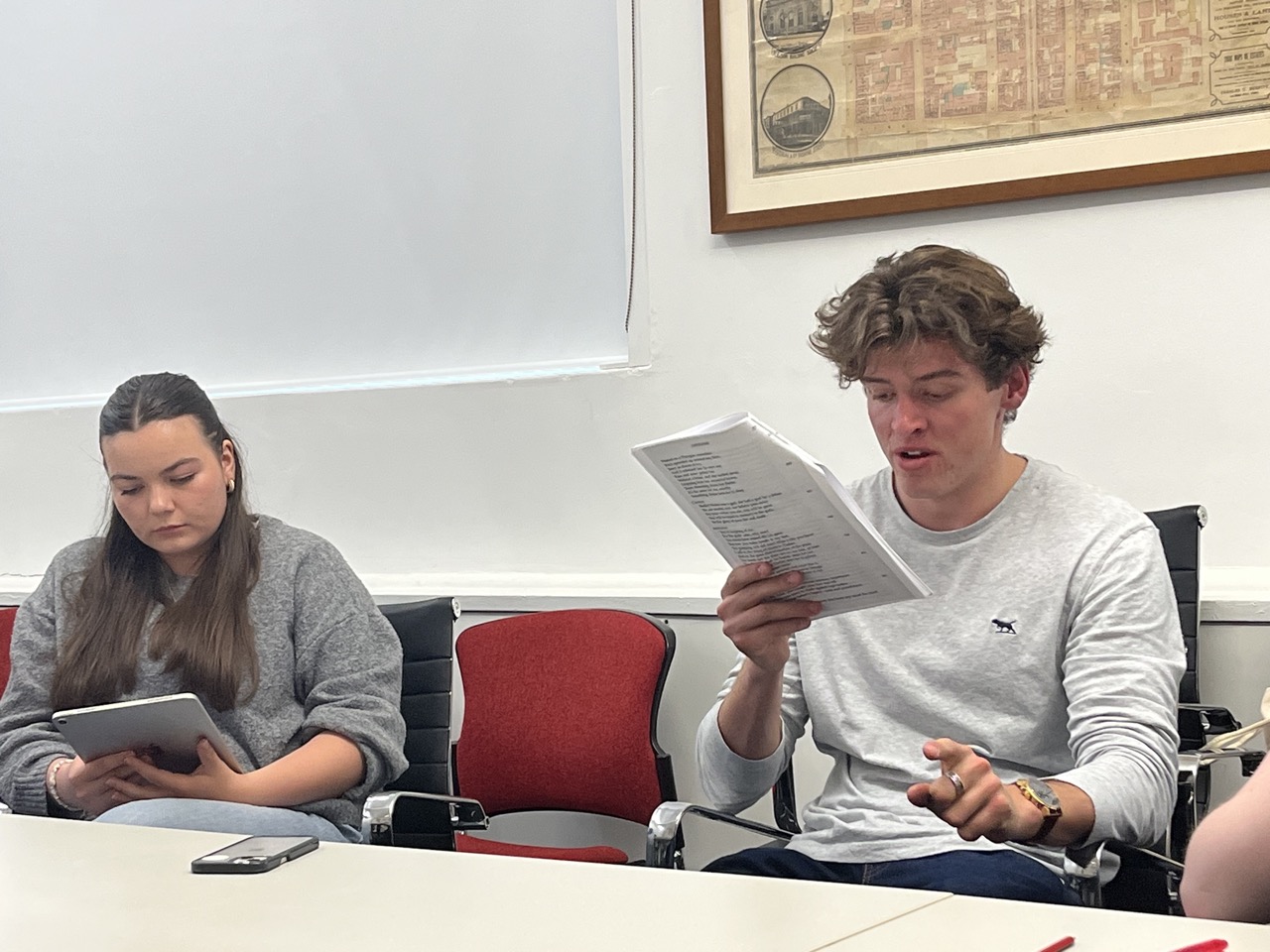 The chorus of Antigone at the Chau Chak Wing Museum, University of Sydney, May 2026.