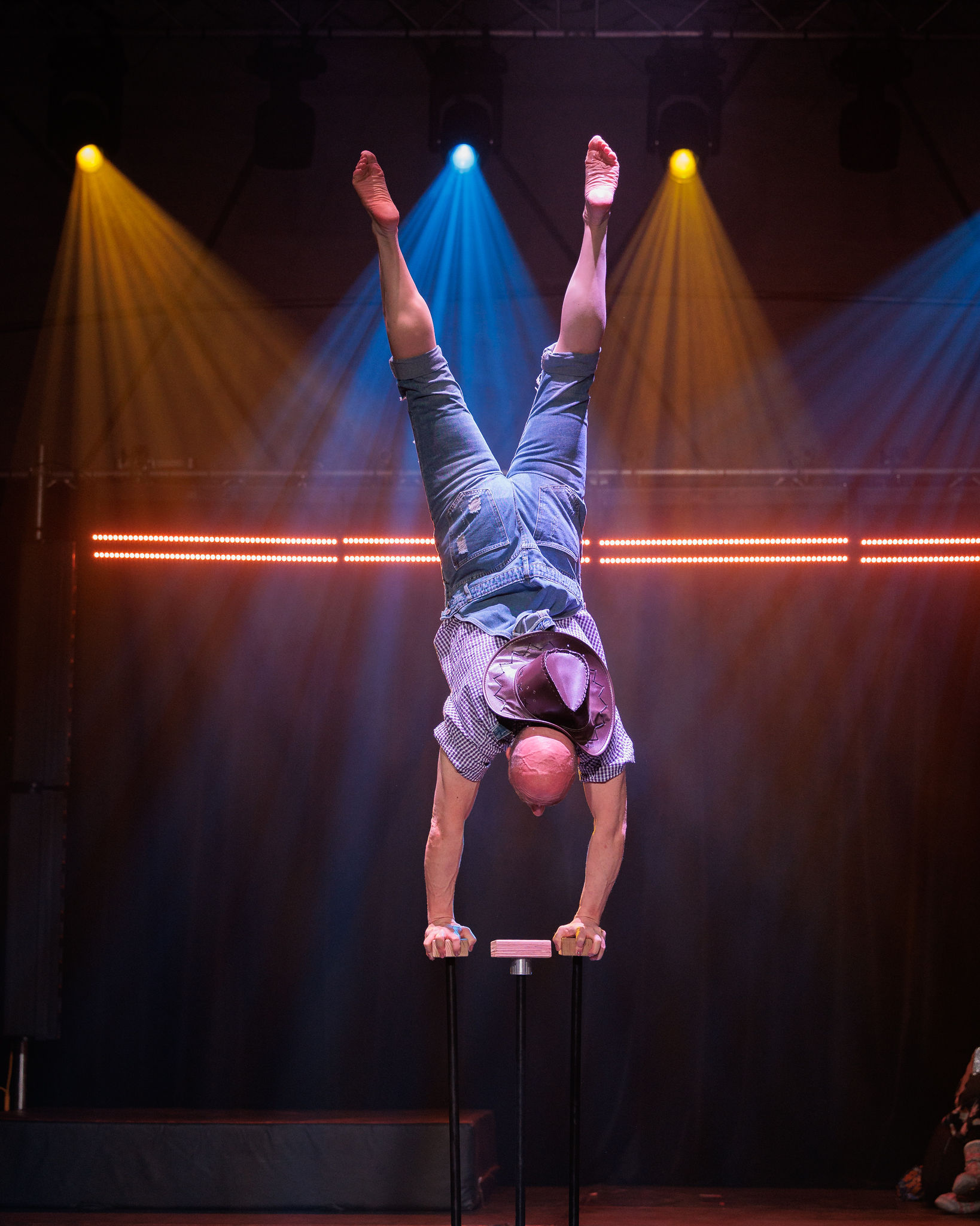 A 50-Up performer on trapeze at Sydney Fringe 2025.