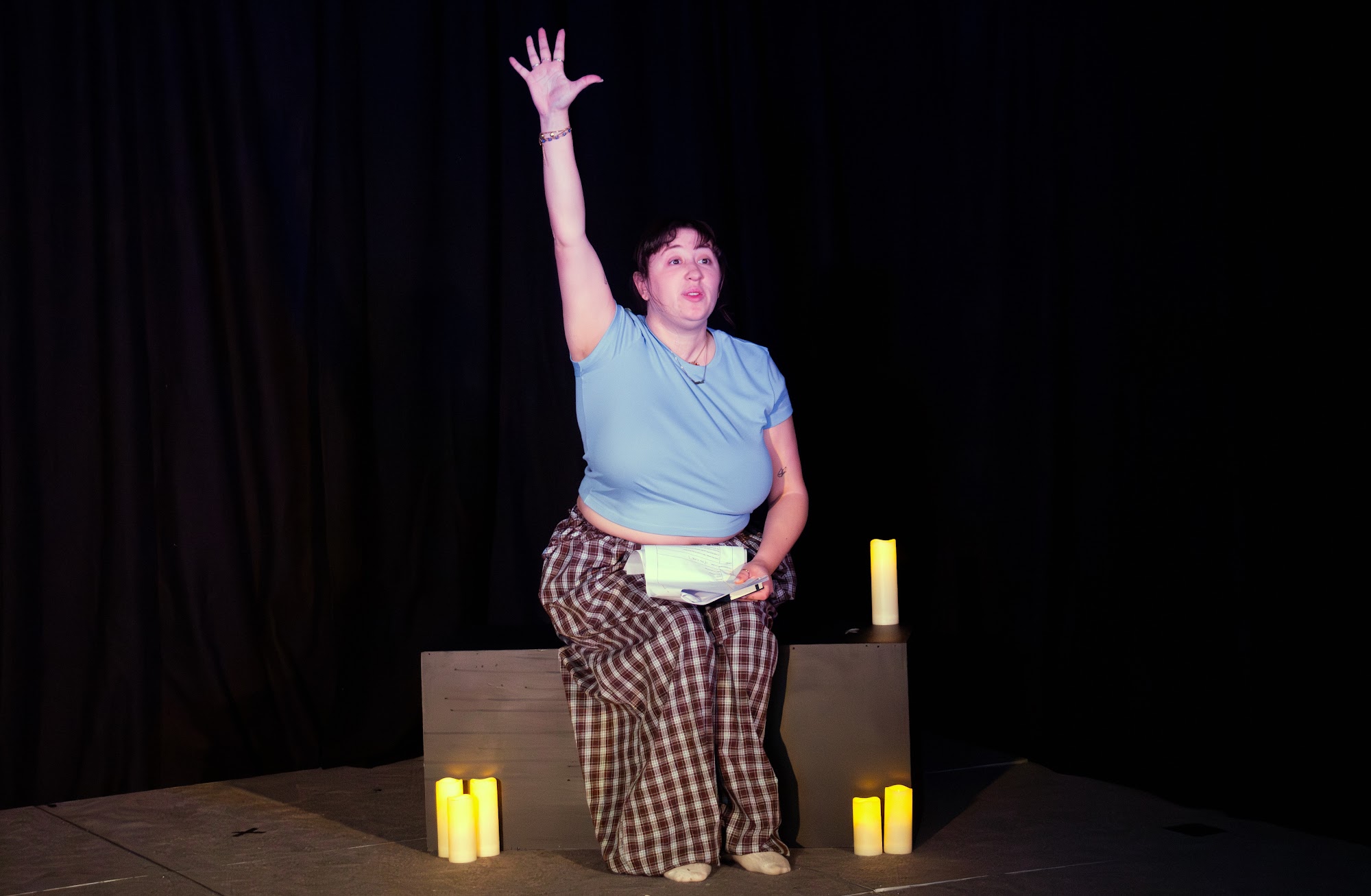 Lana Filies photographed for Saltwater Girls at Erskineville Town Hall, Sydney Fringe 2026.