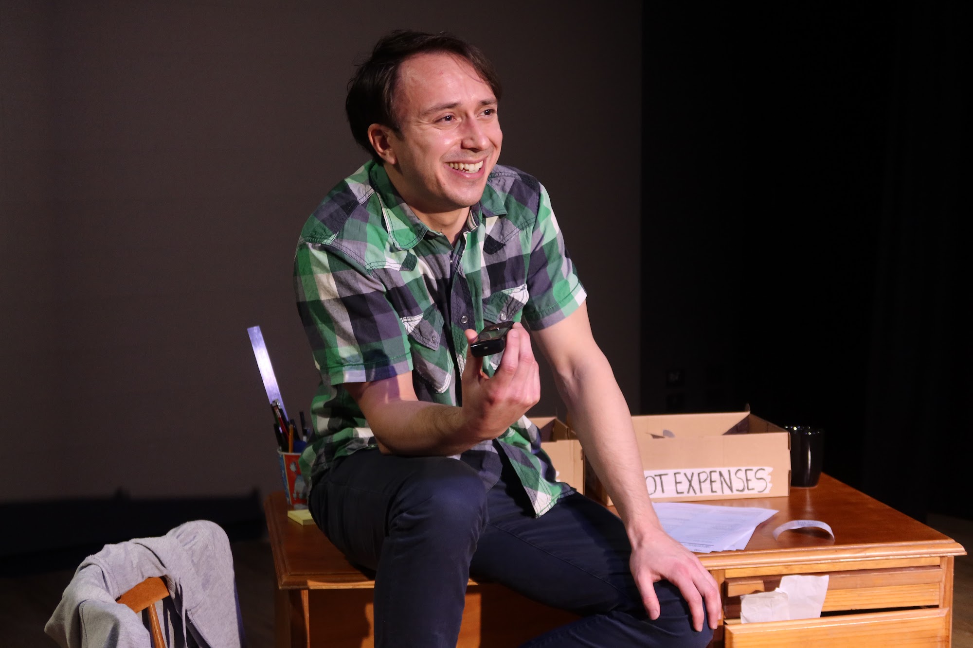 Mike Howlett as Ben in The Man at Pottery Lane Performance Space, Sydney Fringe 2026.