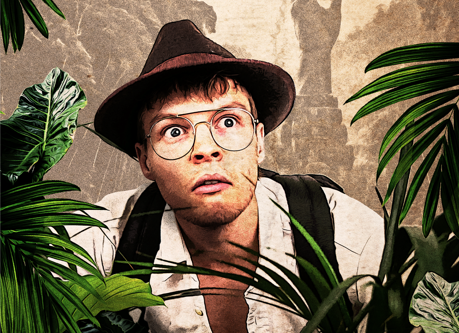 Yarno Rohling as Arizona Myers in Arizona Myers and the Ominous Hand! at the Factory Theatre, Sydney Fringe 2026.