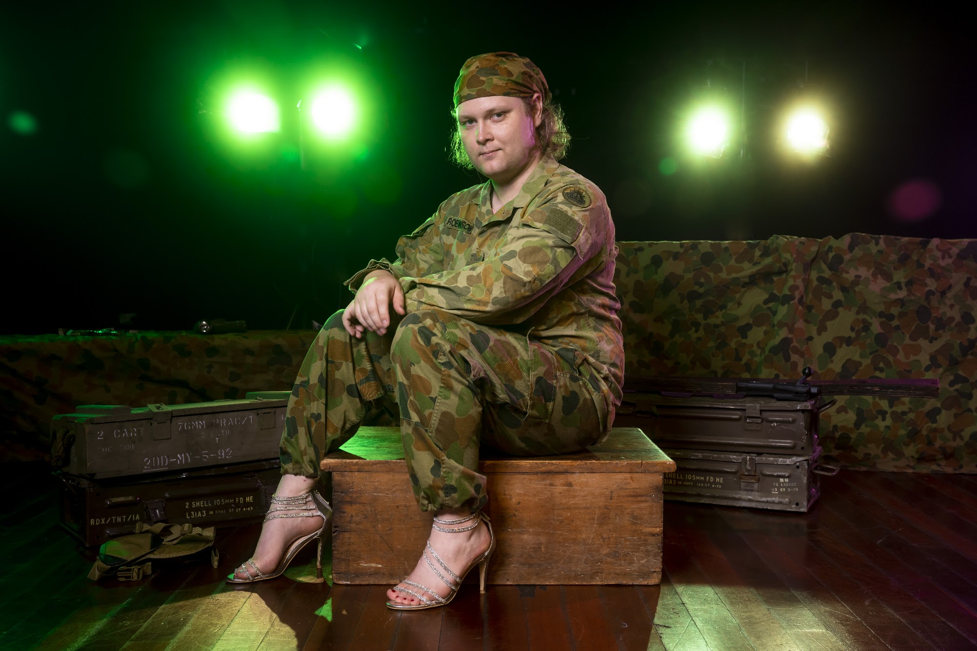 Kady Robinson photographed for Stage Soldiers at PYT Fairfield, Sydney Fringe 2026.