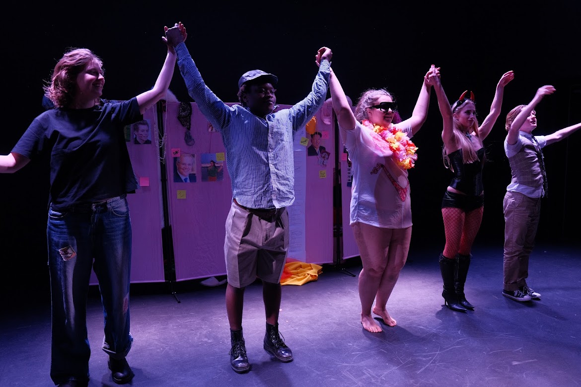 The cast of NEPOBERRY at Qtopia, Sydney Fringe 2026.