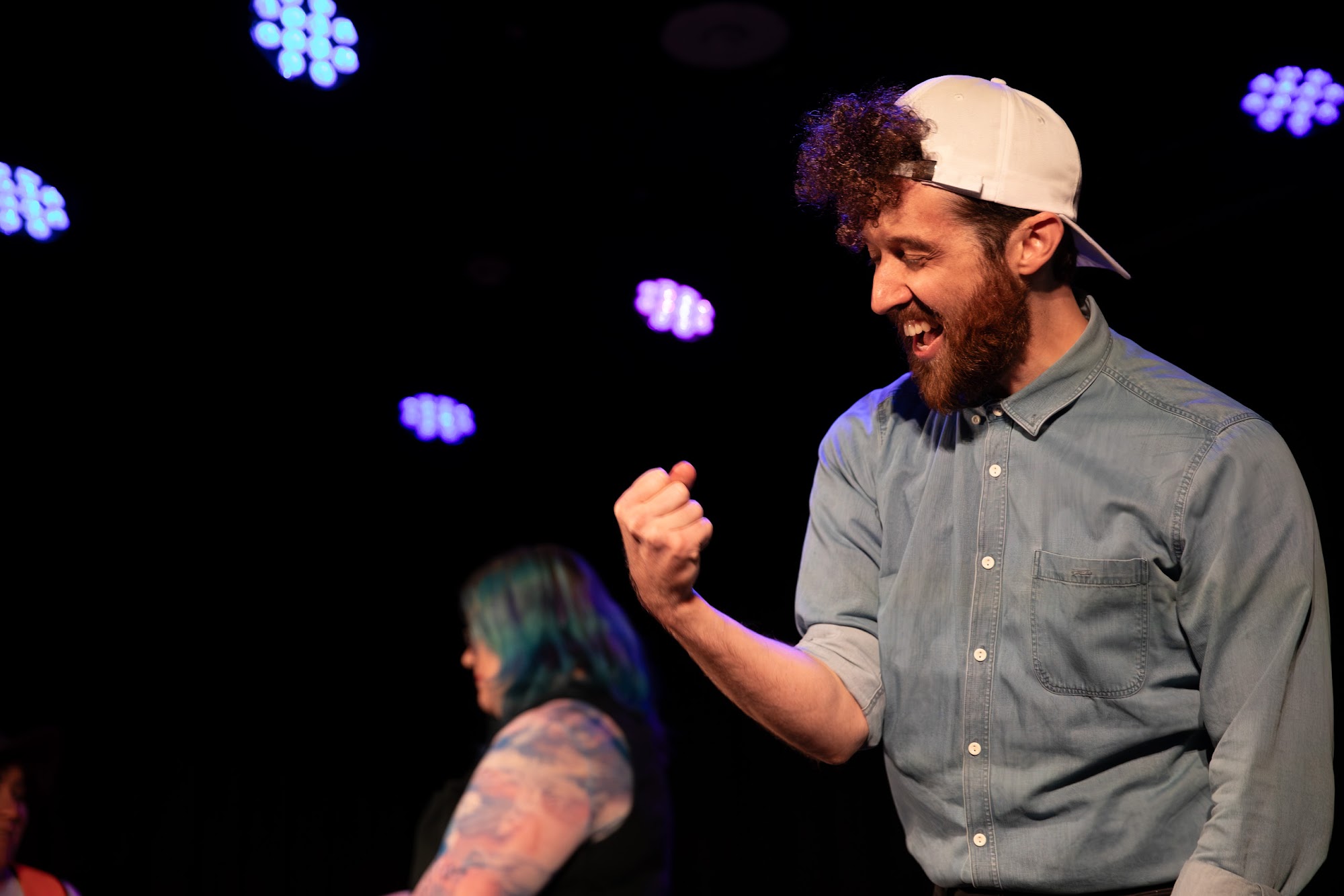 A moment from The Streets Are Paved With Murder at Factory Theatre, Sydney Fringe 2026.