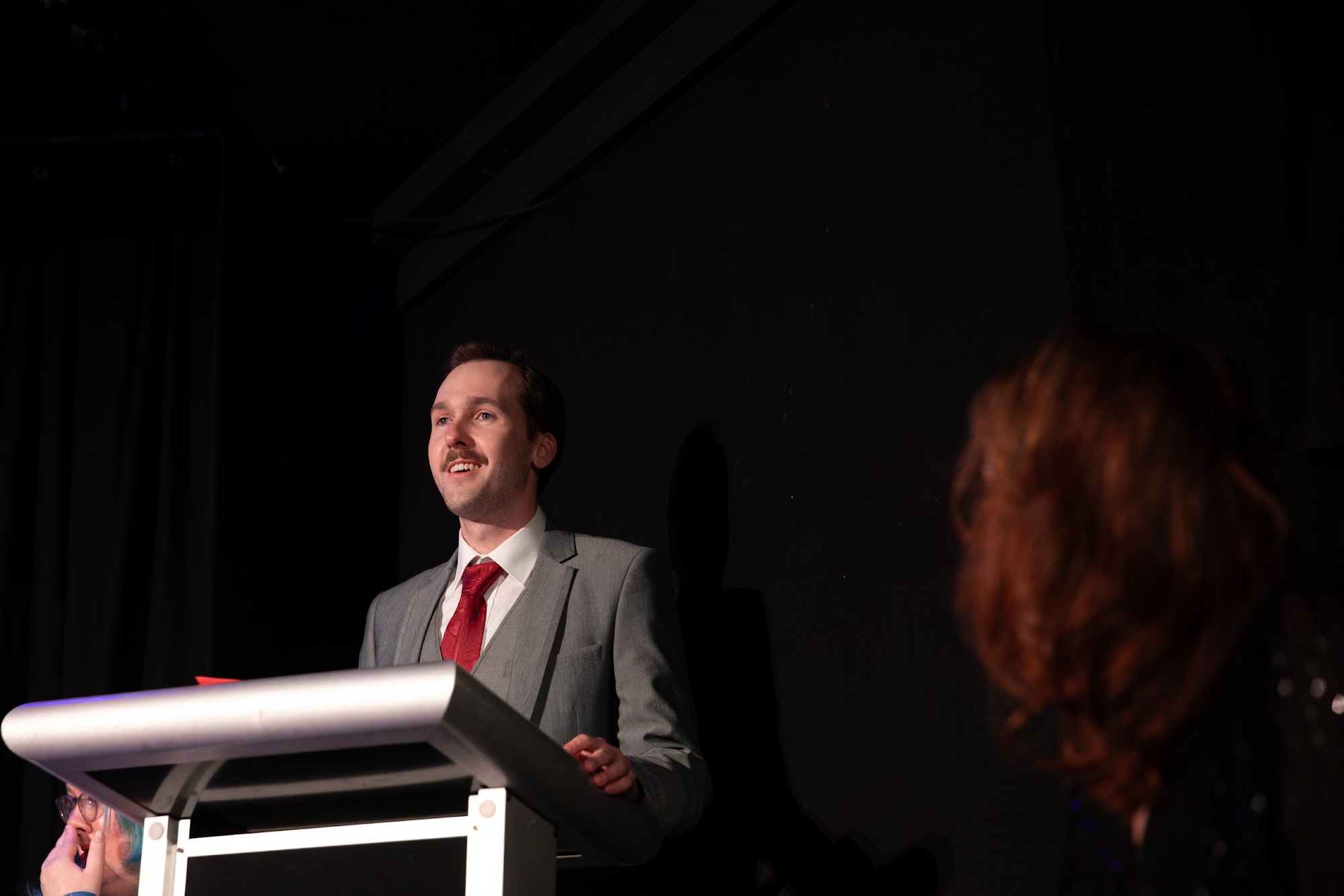The ensemble performs The Streets Are Paved With Murder at Factory Theatre, Sydney Fringe 2026.