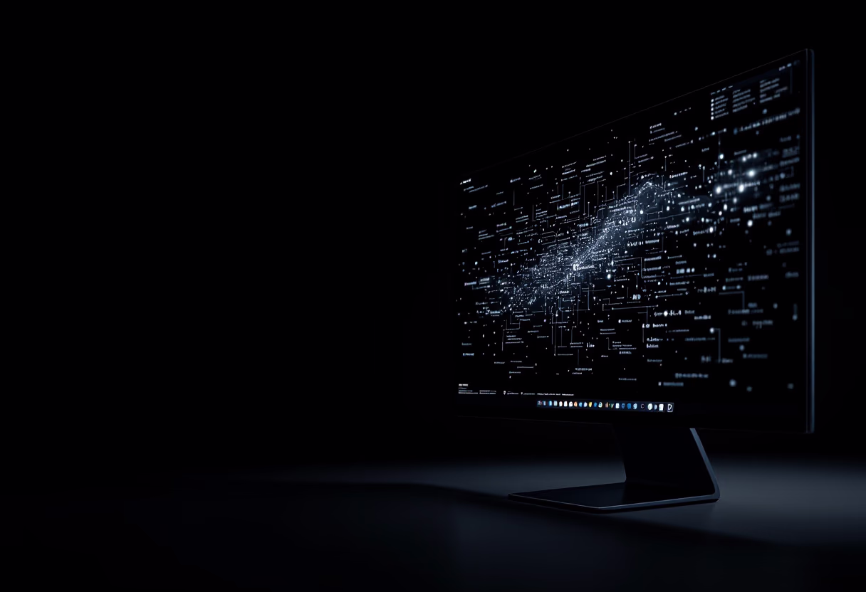 image of complex algorithms on a screen