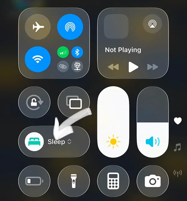 Step 1, iPhone Control Center, Edit Next Schedule