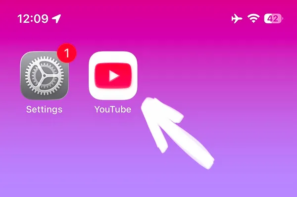 YouTube app unblocked and active again on home screen after ignoring limit