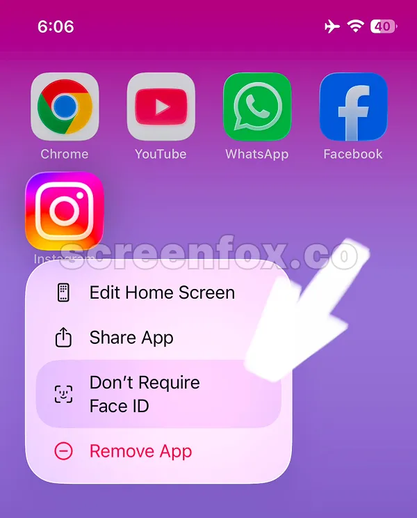 Face ID successful authentication with green checkmark confirmation