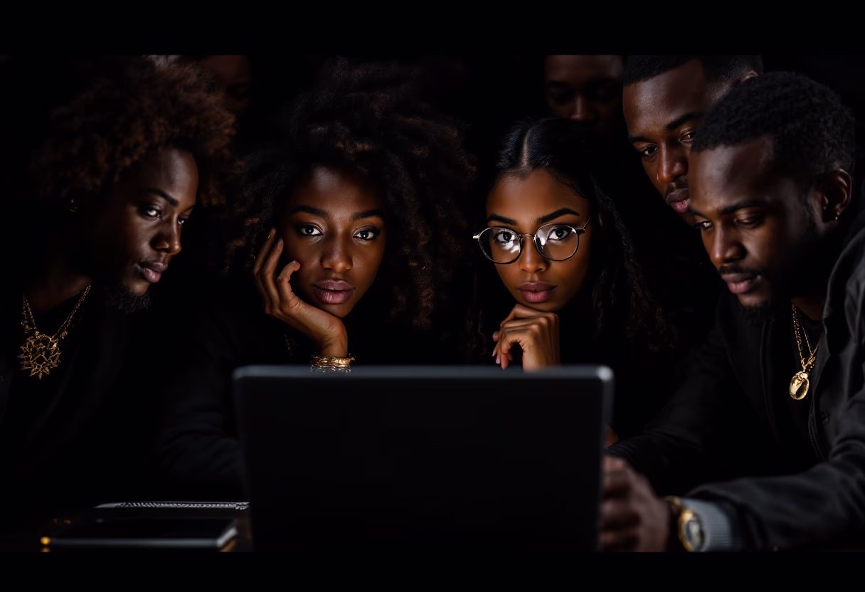 image of students collaborating on a project in the context of edtech