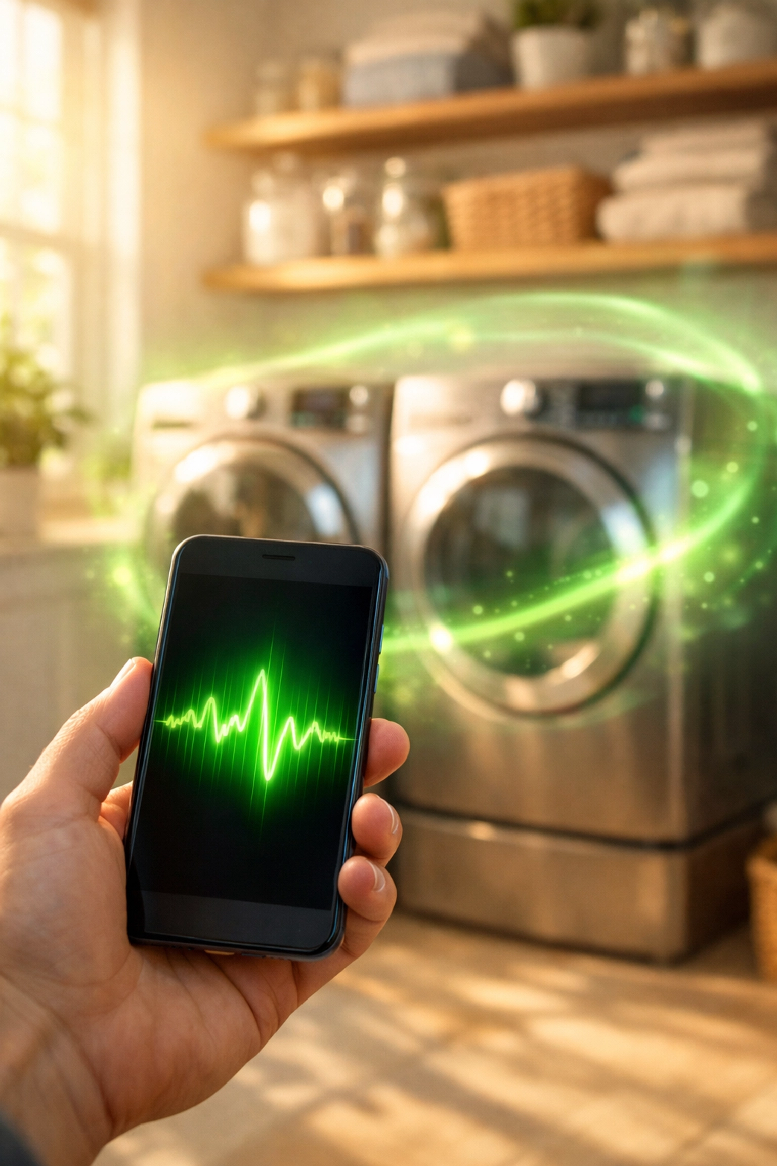 Using a home maintenance app to track energy efficient appliances and save on monthly utility costs.