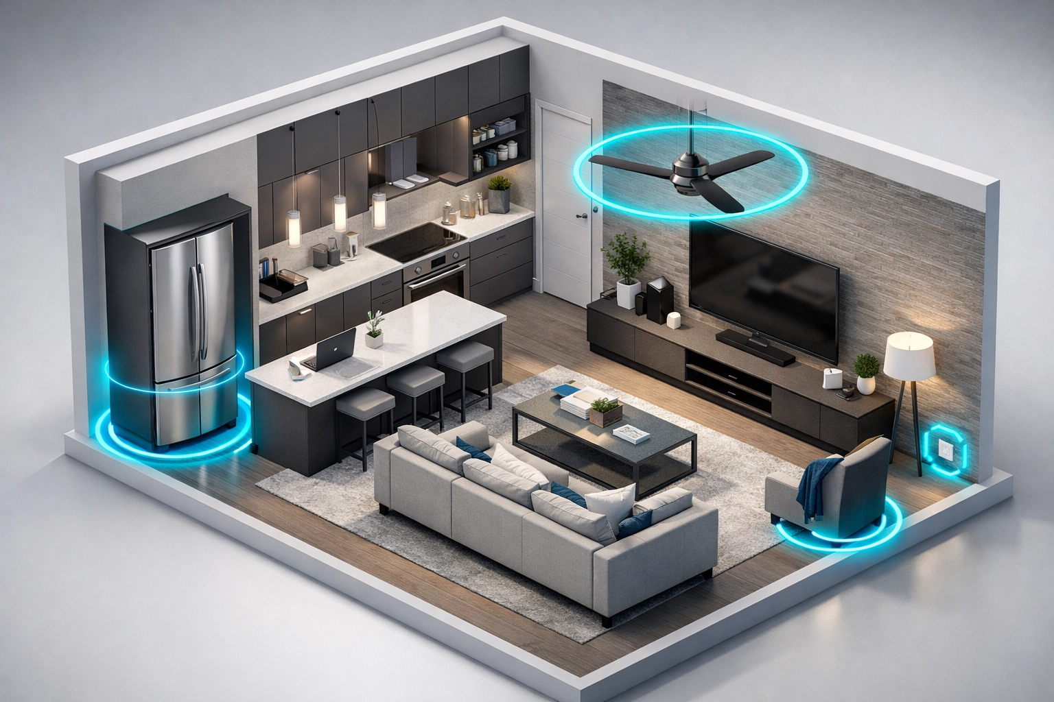 Interactive digital home inventory and smart monitoring dashboard for tracking appliance health and maintenance.