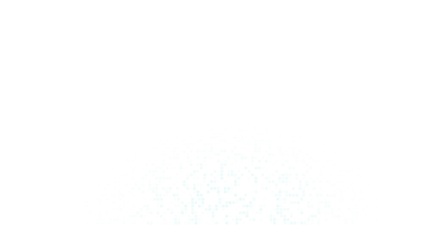 Cluster of small cyan squares arranged in a half-dome shape on a black background.