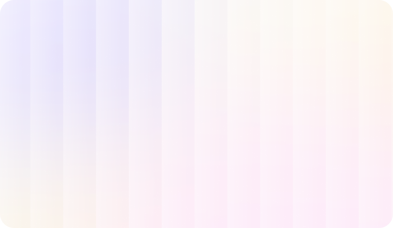 Background with soft vertical stripes in pastel purple, pink, and cream tones with rounded corners.