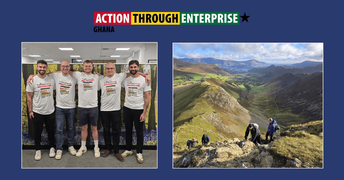 Team walks to 10 peaks George Fisher Tea Round, raising £2,880 for Action Through Enterprise to combat poverty in Upper West Africa.