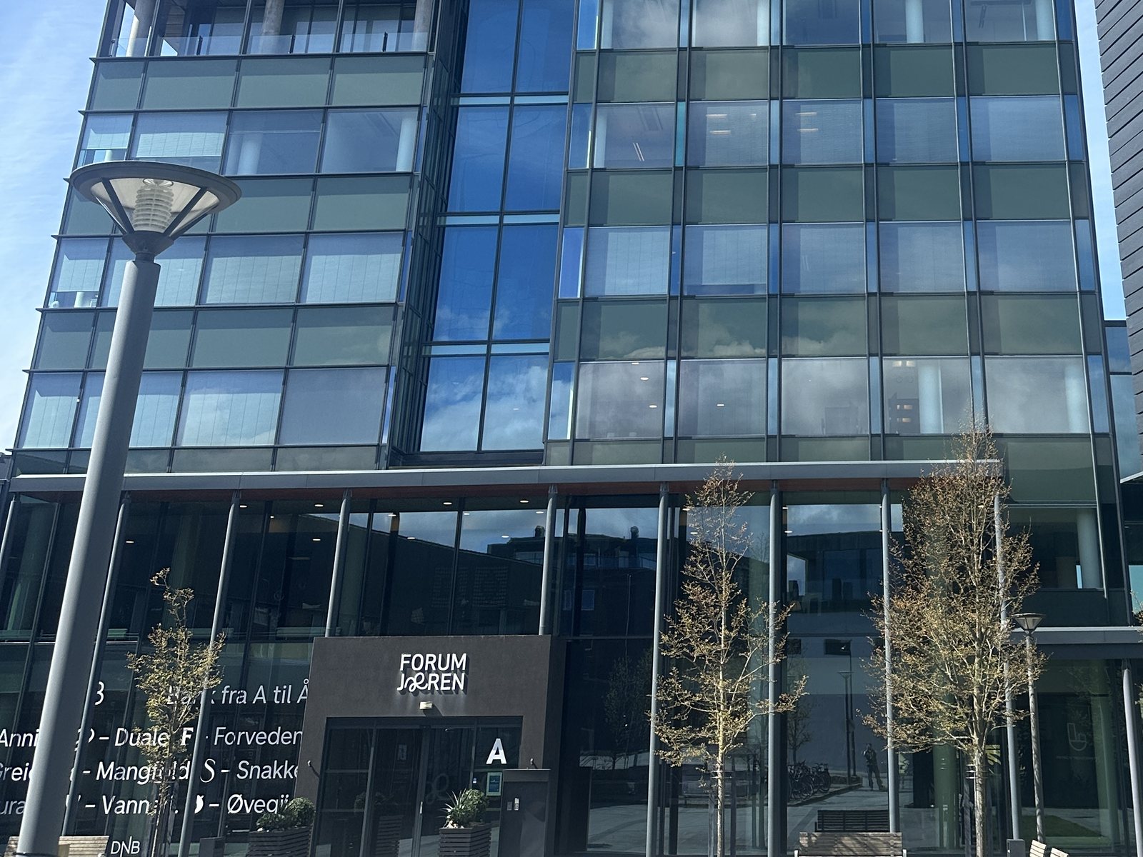 Inngangen til Forum Jæren i Hetlandsgata 9 på Bryne
