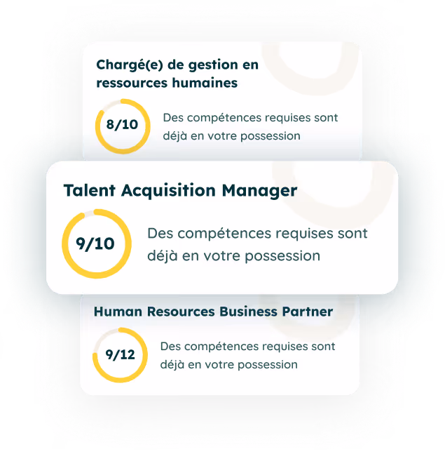 Excerpt of the view of a skill gap analysis within the Jobsong app