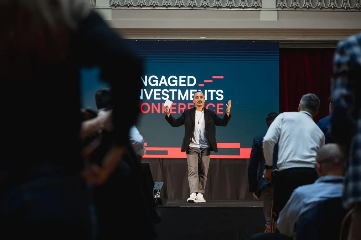 James Langer on stage