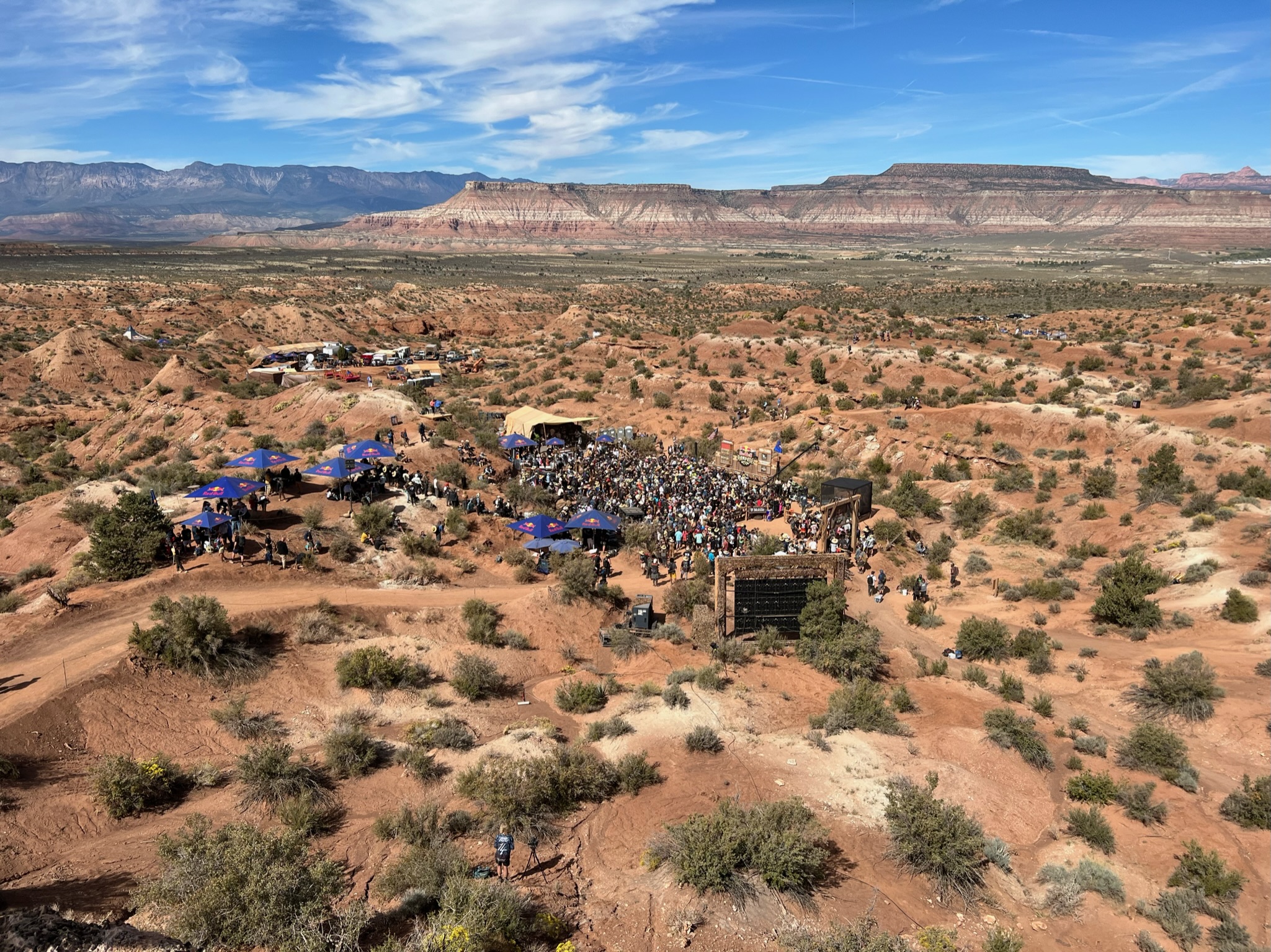 Red Bull Rampage cliff terrain — remote Utah location near Zion
