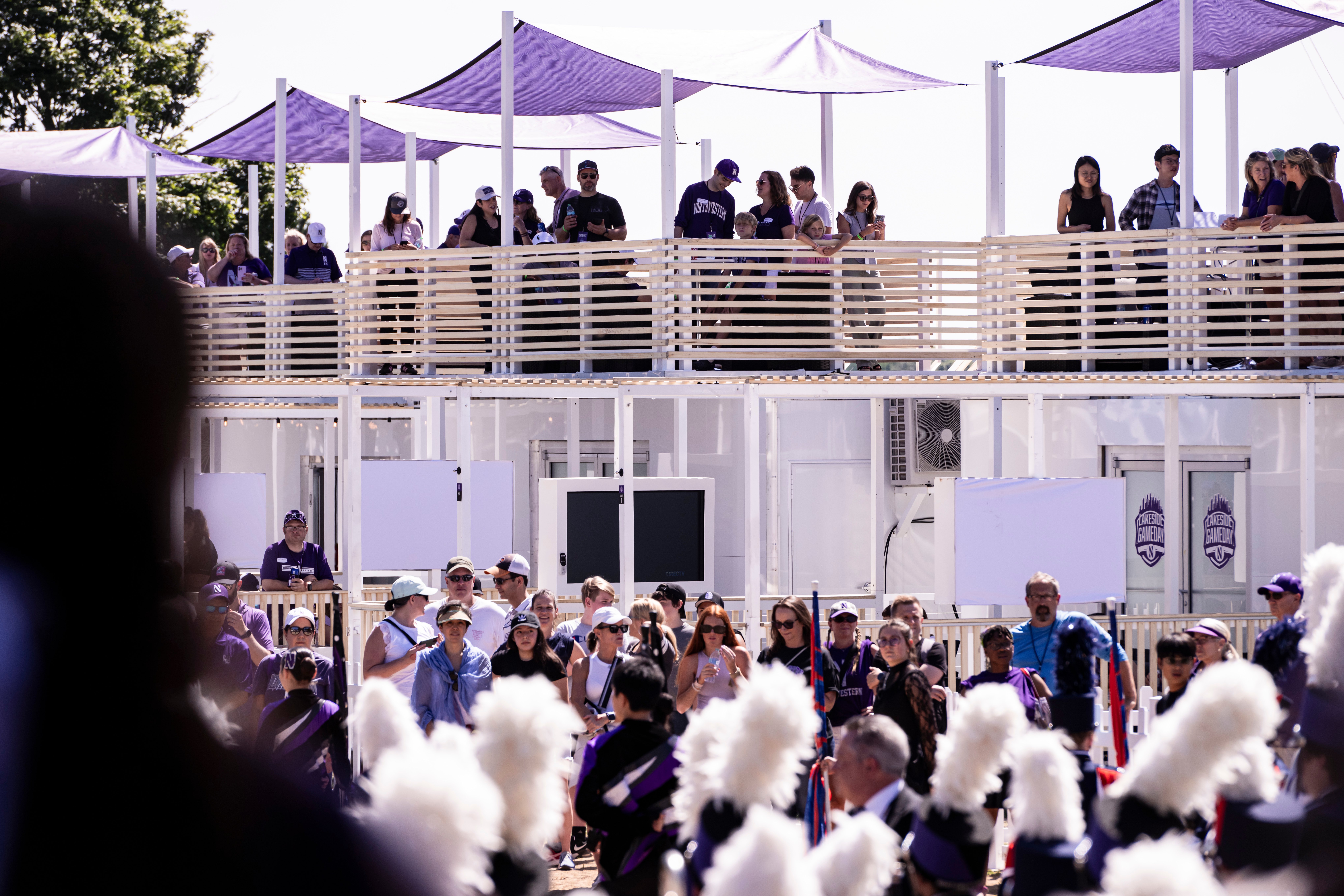 Northwestern University ticketed tailgate beside Lake Michigan