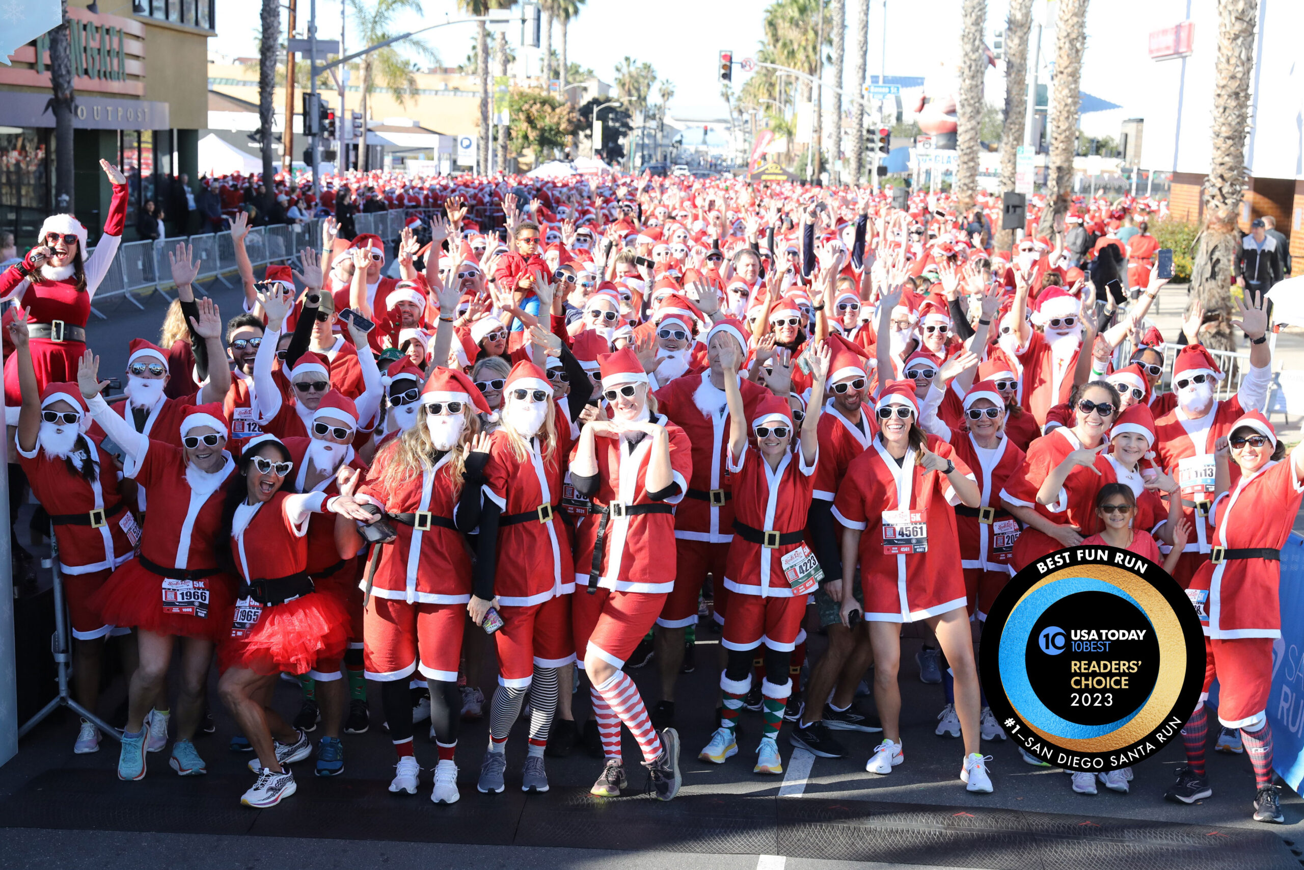 Santa Run 5K in Pacific Beach — San Diego Running Company event