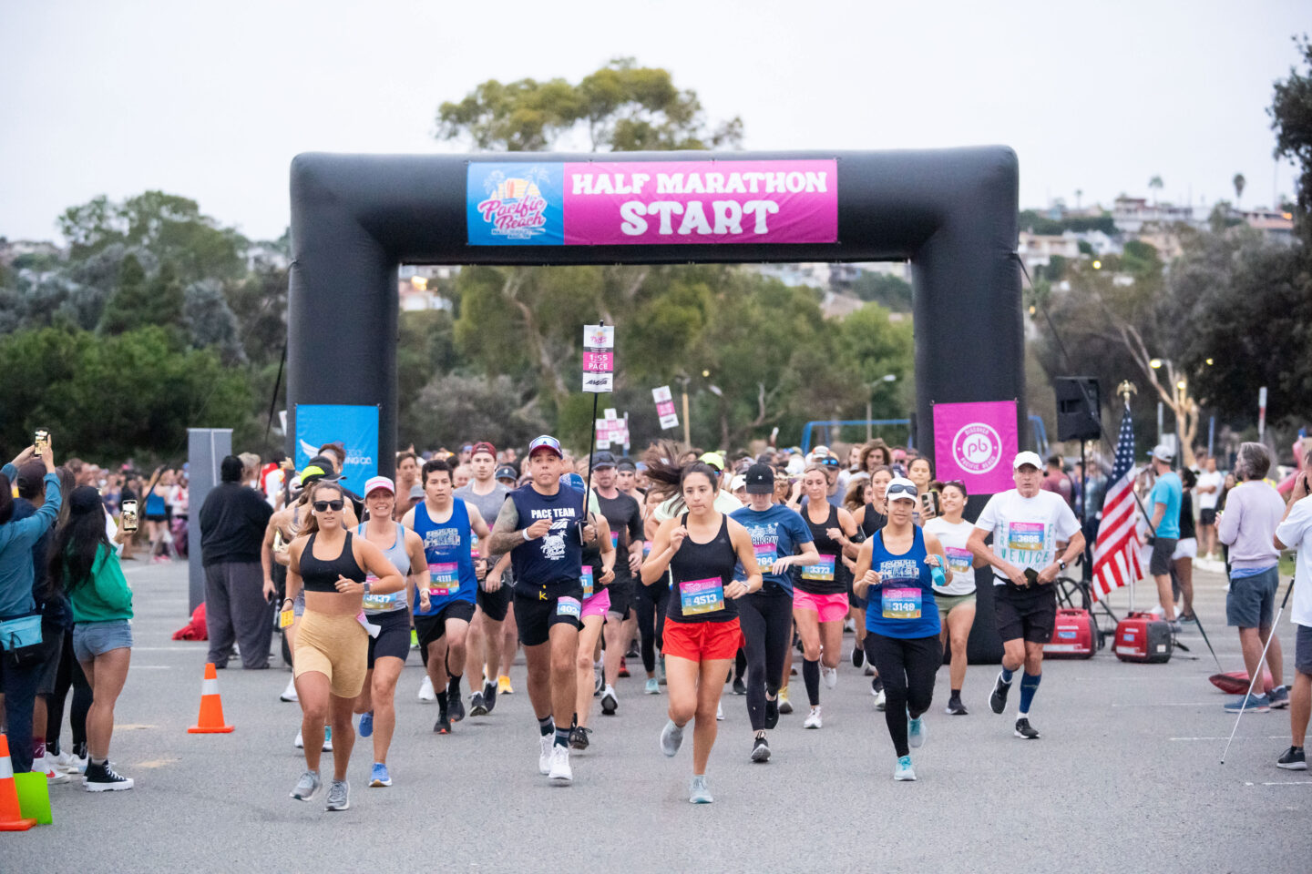 Pacific Beach 5K finish line — San Diego Running Company event