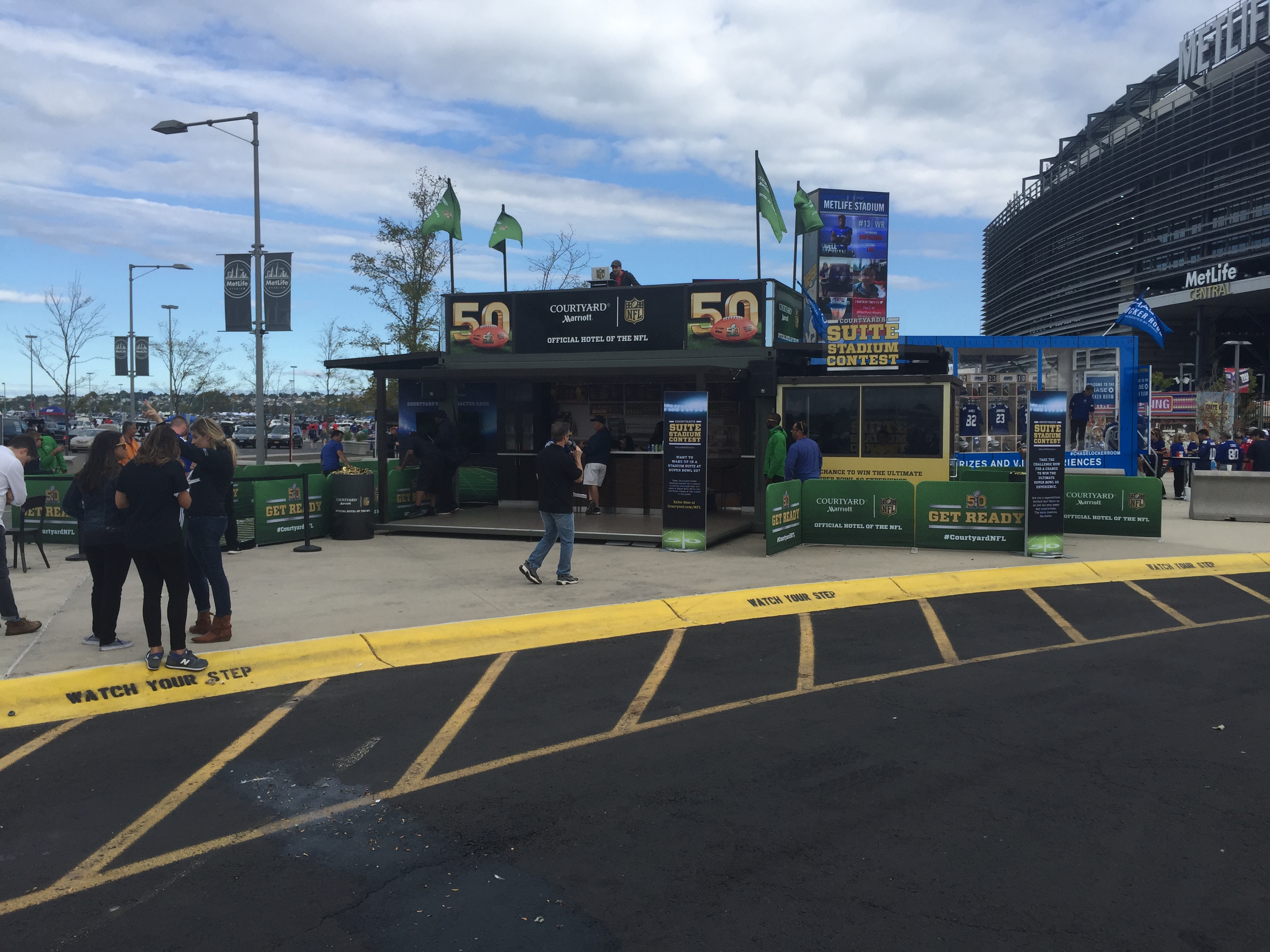 Custom NFL exhibit container — Journey to Super Bowl 50 stadium tour