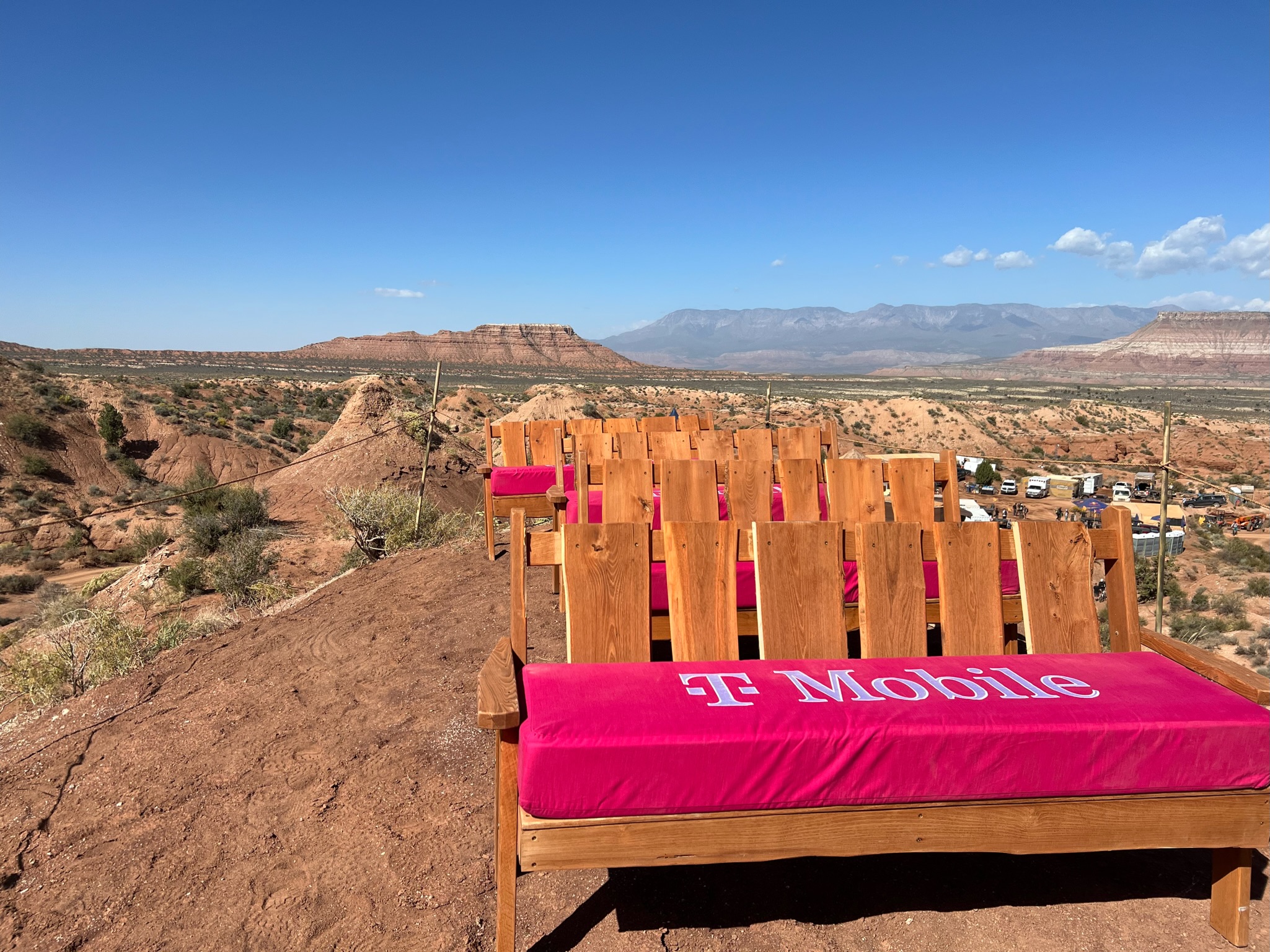 T-Mobile lounge setup at Red Bull Rampage Utah