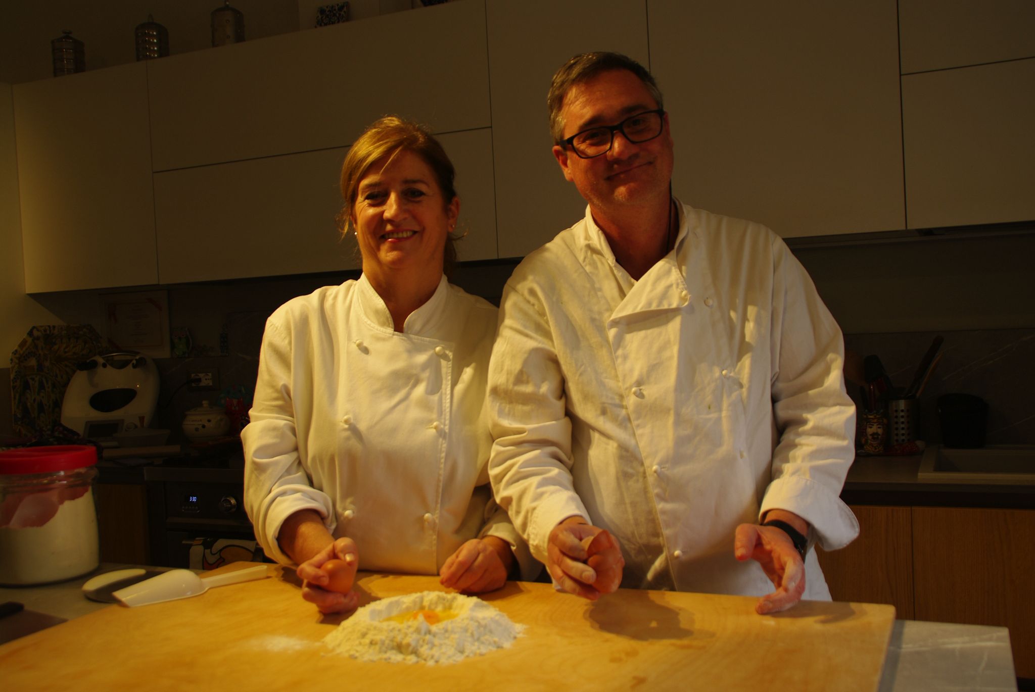 image of the kitchen in action (for an italian restaurant)